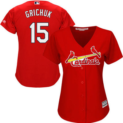 Cardinals #15 Randal Grichuk Red Alternate Women's Stitched MLB Jersey Cardinals #15 Randal Grichuk Red Alternate Women's Stitched MLB Jersey
