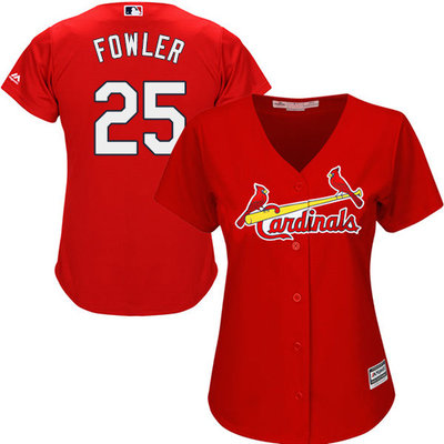 Cardinals #25 Dexter Fowler Red Alternate Women's Stitched MLB Jersey Cardinals #25 Dexter Fowler Red Alternate Women's Stitched MLB Jersey