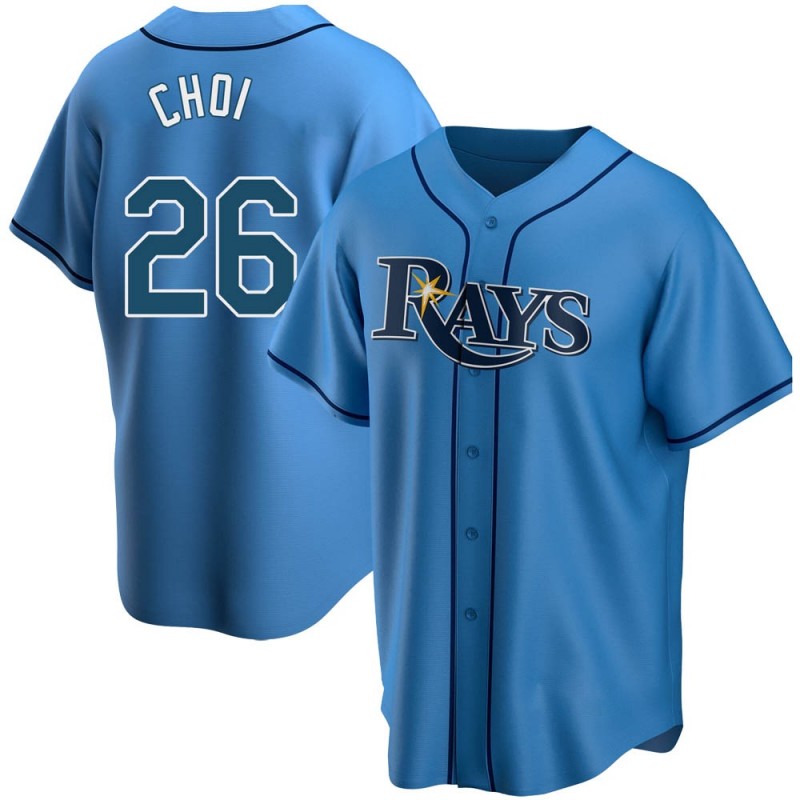 Men's Tampa Bay Rays Replica #26 Ji-Man Choi Light Blue Alternate Nike Jersey Men's Tampa Bay Rays Replica #26 Ji-Man Choi Light Blue Alternate Nike Jersey