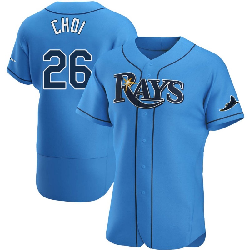 Men's Tampa Bay Rays #26 Ji-Man Choi Light Blue Alternate Nike Jersey Men's Tampa Bay Rays #26 Ji-Man Choi Light Blue Alternate Nike Jersey