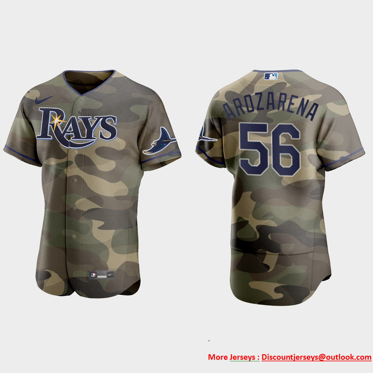 Tampa Bay Rays #56 Randy Arozarena Men's Nike 2021 Armed Forces Day Authentic MLB Jersey -Camo Tampa Bay Rays #56 Randy Arozarena Men's Nike 2021 Armed Forces Day Authentic MLB Jersey -Camo