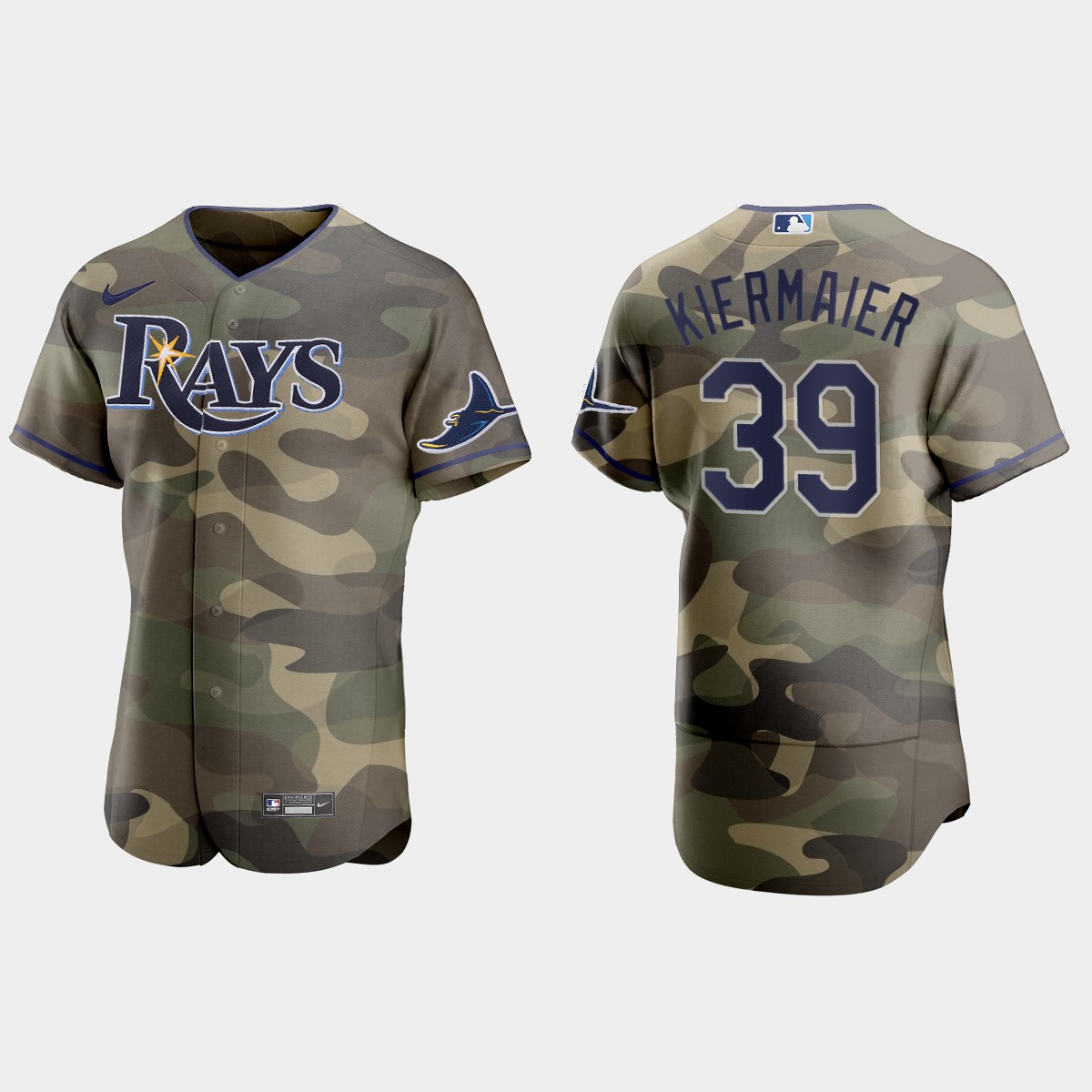 Tampa Bay Rays #39 Kevin Kiermaier Men's Nike 2021 Armed Forces Day Authentic MLB Jersey -Camo Tampa Bay Rays #39 Kevin Kiermaier Men's Nike 2021 Armed Forces Day Authentic MLB Jersey -Camo