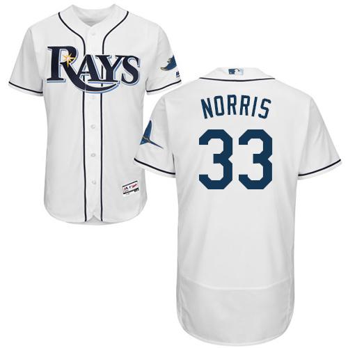 Rays #33 Derek Norris White Flexbase Authentic Collection Stitched MLB Jersey Rays #33 Derek Norris White Flexbase Authentic Collection Stitched MLB Jersey