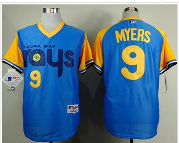 Tampa Bay Rays #9 Wil Myers Light Blue 1988 Turn Back The Clcok Stitched Baseball Jersey Tampa Bay Rays #9 Wil Myers Light Blue 1988 Turn Back The Clcok Stitched Baseball Jersey