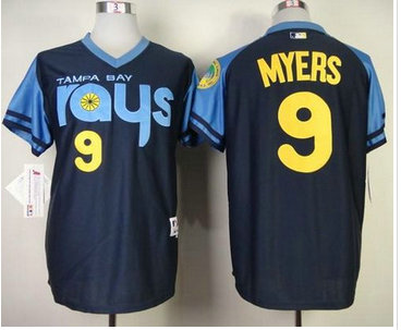 Tampa Bay Rays #9 Wil Myers Dark Blue 1970's David Price Turn Back The Clock Stitched Baseball Jersey Tampa Bay Rays #9 Wil Myers Dark Blue 1970's David Price Turn Back The Clock Stitched Baseball Jersey