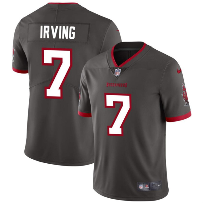 Men's Tampa Bay Buccaneers #7 Bucky Irving Grey Vapor Limited Stitched Jersey Men's Tampa Bay Buccaneers #7 Bucky Irving Grey Vapor Limited Stitched Jersey