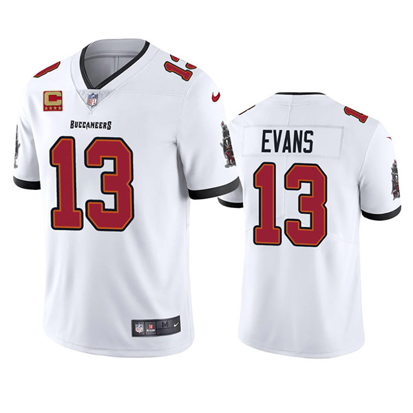 Men's Tampa Bay Buccaneers #13 Mike Evans 2022 White With 4-Star C Patch Vapor Untouchable Limited Stitched Jersey Men's Tampa Bay Buccaneers #13 Mike Evans 2022 White With 4-Star C Patch Vapor Untouchable Limited Stitched Jersey
