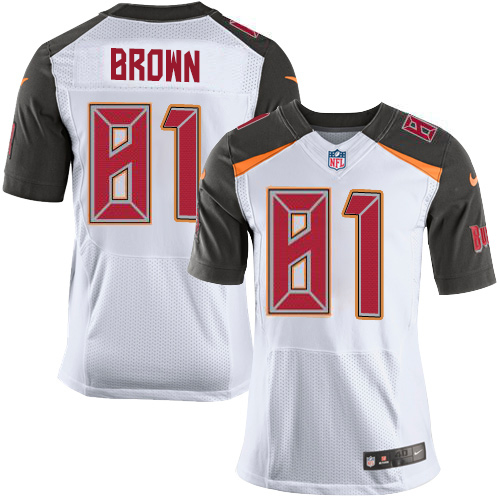 Nike Buccaneers #81 Antonio Brown White Men's Stitched NFL New Elite Jersey Nike Buccaneers #81 Antonio Brown White Men's Stitched NFL New Elite Jersey