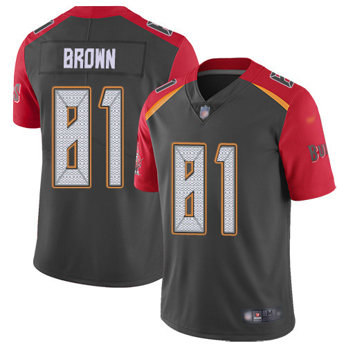 Nike Buccaneers #81 Antonio Brown Gray Men's Stitched NFL Limited Inverted Legend Jersey Nike Buccaneers #81 Antonio Brown Gray Men's Stitched NFL Limited Inverted Legend Jersey
