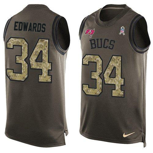 Nike Buccaneers #34 Mike Edwards Green Men's Stitched NFL Limited Salute To Service Tank Top Jersey Nike Buccaneers #34 Mike Edwards Green Men's Stitched NFL Limited Salute To Service Tank Top Jersey