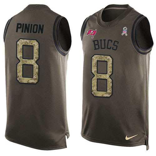 Nike Buccaneers #8 Bradley Pinion Green Men's Stitched NFL Limited Salute To Service Tank Top Jersey Nike Buccaneers #8 Bradley Pinion Green Men's Stitched NFL Limited Salute To Service Tank Top Jersey