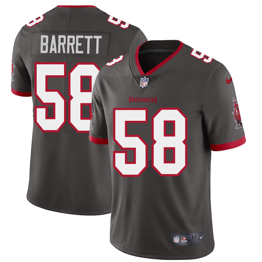 Tampa Bay Buccaneers #58 Shaquil Barrett Men's Nike Pewter Alternate Vapor Limited Jersey Tampa Bay Buccaneers #58 Shaquil Barrett Men's Nike Pewter Alternate Vapor Limited Jersey