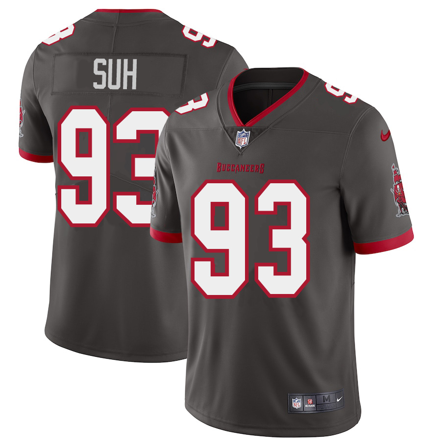 Tampa Bay Buccaneers #93 Ndamukong Suh Men's Nike Pewter Alternate Vapor Limited Jersey Tampa Bay Buccaneers #93 Ndamukong Suh Men's Nike Pewter Alternate Vapor Limited Jersey