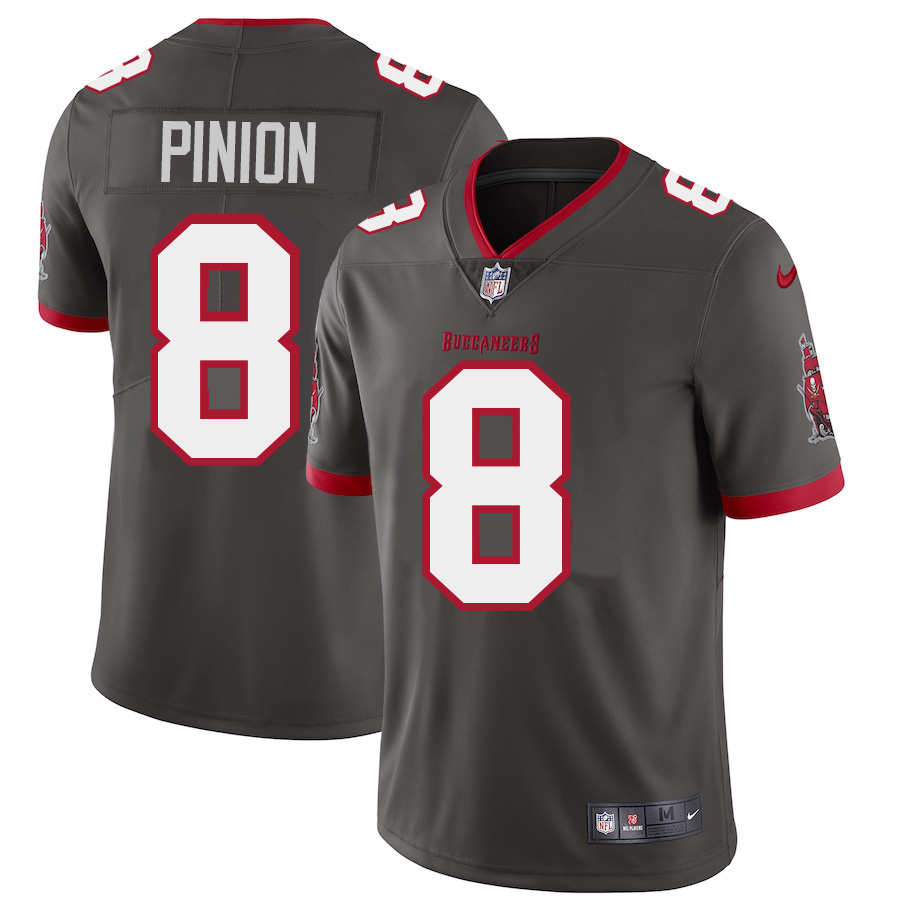 Tampa Bay Buccaneers #8 Bradley Pinion Men's Nike Pewter Alternate Vapor Limited Jersey Tampa Bay Buccaneers #8 Bradley Pinion Men's Nike Pewter Alternate Vapor Limited Jersey