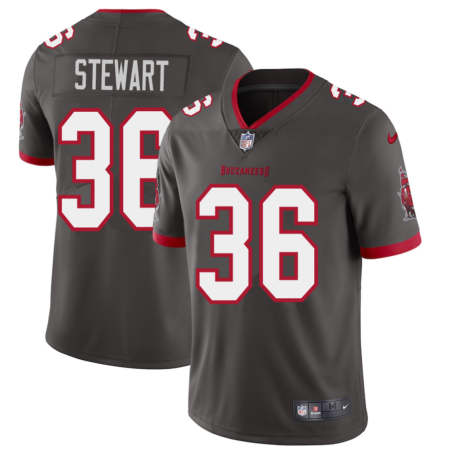 Tampa Bay Buccaneers #36 M.J. Stewart Men's Nike Pewter Alternate Vapor Limited Jersey Tampa Bay Buccaneers #36 M.J. Stewart Men's Nike Pewter Alternate Vapor Limited Jersey