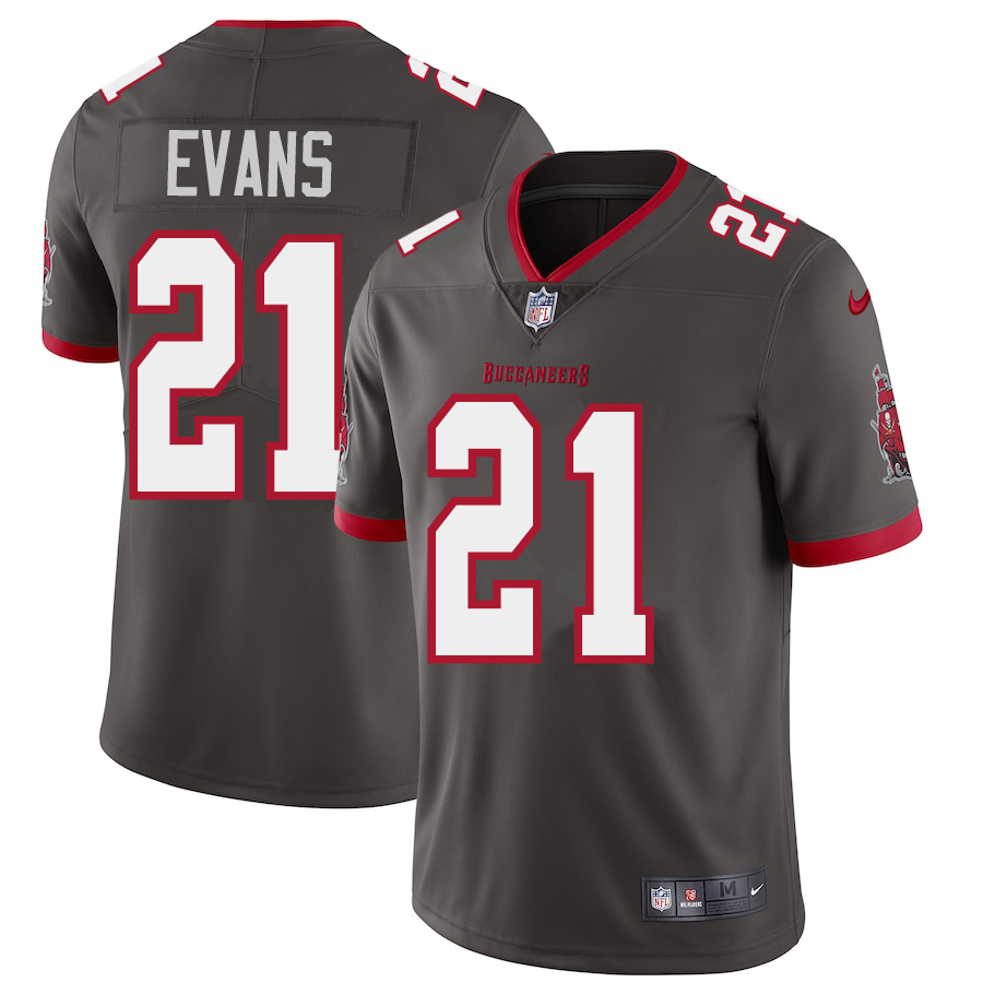 Tampa Bay Buccaneers #21 Justin Evans Men's Nike Pewter Alternate Vapor Limited Jersey Tampa Bay Buccaneers #21 Justin Evans Men's Nike Pewter Alternate Vapor Limited Jersey