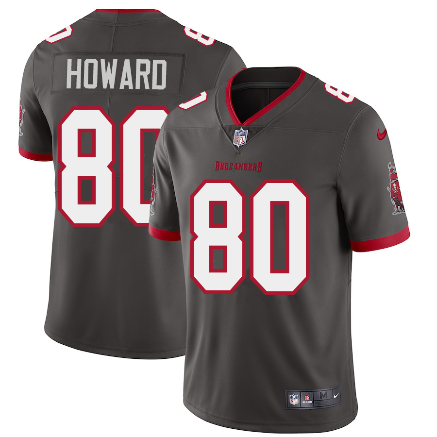 Tampa Bay Buccaneers #80 O.J. Howard Men's Nike Pewter Alternate Vapor Limited Jersey Tampa Bay Buccaneers #80 O.J. Howard Men's Nike Pewter Alternate Vapor Limited Jersey