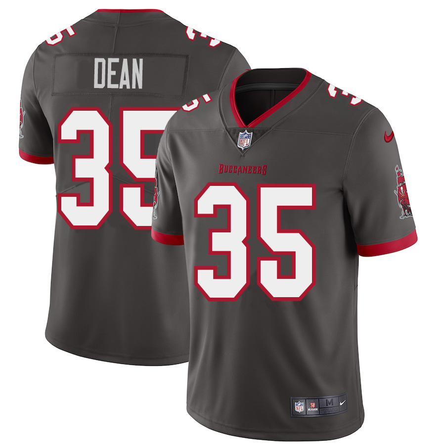 Tampa Bay Buccaneers #35 Jamel Dean Men's Nike Pewter Alternate Vapor Limited Jersey Tampa Bay Buccaneers #35 Jamel Dean Men's Nike Pewter Alternate Vapor Limited Jersey