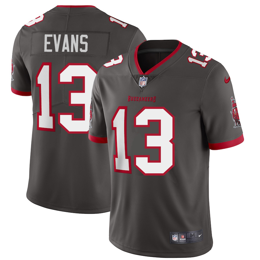 Tampa Bay Buccaneers #13 Mike Evans Men's Nike Pewter Alternate Vapor Limited Jersey Tampa Bay Buccaneers #13 Mike Evans Men's Nike Pewter Alternate Vapor Limited Jersey