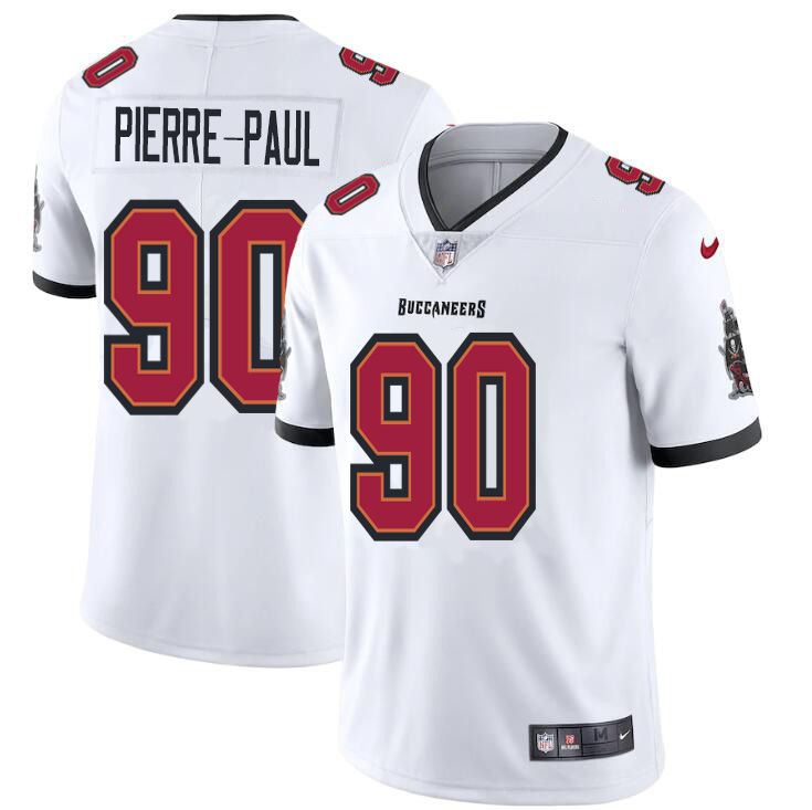 Tampa Bay Buccaneers #90 Jason Pierre-Paul Men's Nike White Vapor Limited Jersey Tampa Bay Buccaneers #90 Jason Pierre-Paul Men's Nike White Vapor Limited Jersey