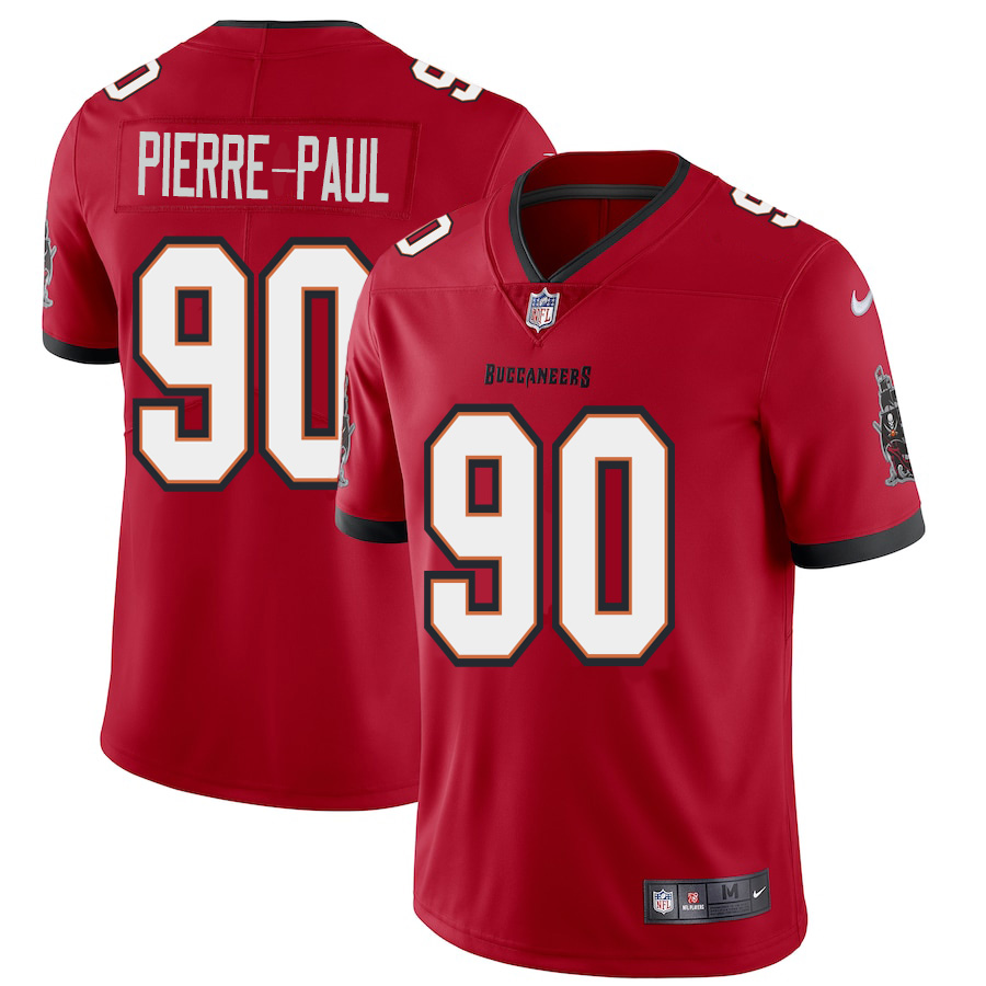 Tampa Bay Buccaneers #90 Jason Pierre-Paul Men's Nike Red Vapor Limited Jersey Tampa Bay Buccaneers #90 Jason Pierre-Paul Men's Nike Red Vapor Limited Jersey