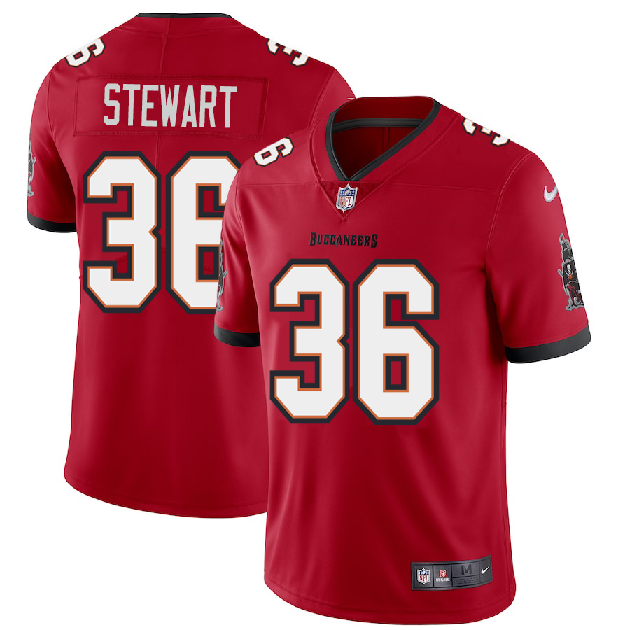 Tampa Bay Buccaneers #36 M.J. Stewart Men's Nike Red Vapor Limited Jersey Tampa Bay Buccaneers #36 M.J. Stewart Men's Nike Red Vapor Limited Jersey