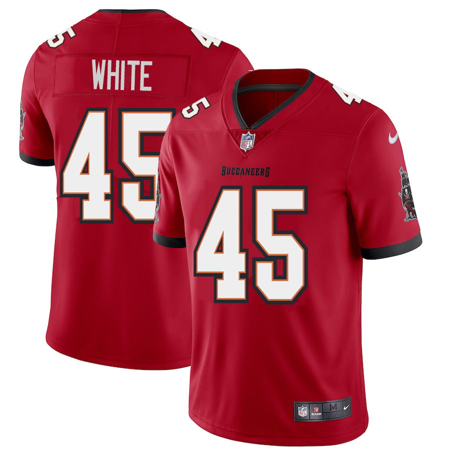 Tampa Bay Buccaneers #45 Devin White Men's Nike Red Vapor Limited Jersey Tampa Bay Buccaneers #45 Devin White Men's Nike Red Vapor Limited Jersey