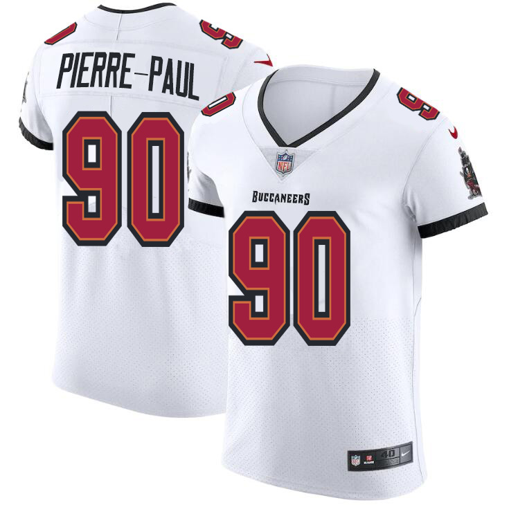 Tampa Bay Buccaneers #90 Jason Pierre-Paul Men's Nike White Vapor Elite Jersey Tampa Bay Buccaneers #90 Jason Pierre-Paul Men's Nike White Vapor Elite Jersey