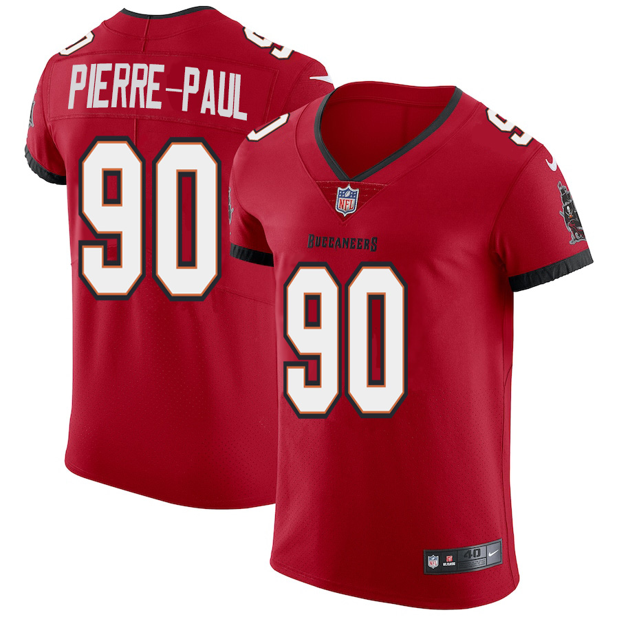 Tampa Bay Buccaneers #90 Jason Pierre-Paul Men's Nike Red Vapor Elite Jersey Tampa Bay Buccaneers #90 Jason Pierre-Paul Men's Nike Red Vapor Elite Jersey