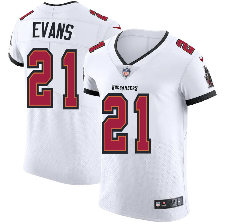 Tampa Bay Buccaneers #21 Justin Evans Men's Nike White Vapor Elite Jersey Tampa Bay Buccaneers #21 Justin Evans Men's Nike White Vapor Elite Jersey