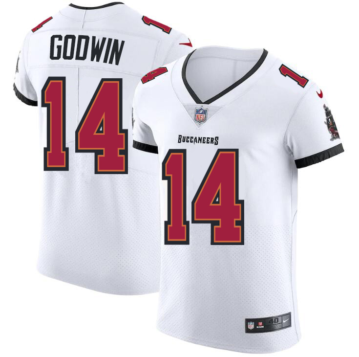 Tampa Bay Buccaneers #14 Chris Godwin Men's Nike White Vapor Elite Jersey Tampa Bay Buccaneers #14 Chris Godwin Men's Nike White Vapor Elite Jersey