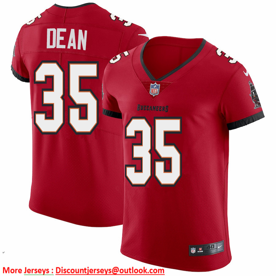 Tampa Bay Buccaneers #35 Jamel Dean Men's Nike Red Vapor Elite Jersey Tampa Bay Buccaneers #35 Jamel Dean Men's Nike Red Vapor Elite Jersey