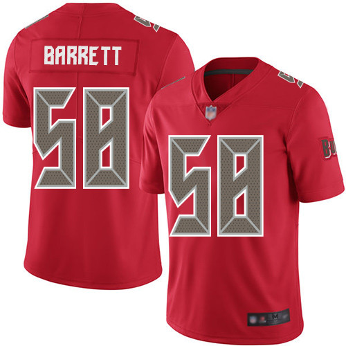 Buccaneers #58 Shaquil Barrett Red Men's Stitched Football Limited Rush Jersey Buccaneers #58 Shaquil Barrett Red Men's Stitched Football Limited Rush Jersey