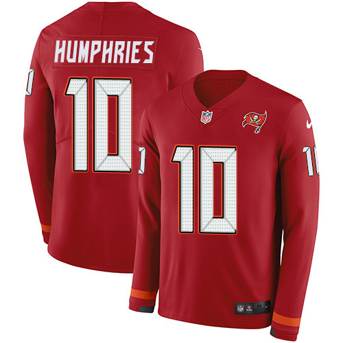 Nike Buccaneers #10 Adam Humphries Red Team Color Men's Stitched NFL Limited Therma Long Sleeve Jersey Nike Buccaneers #10 Adam Humphries Red Team Color Men's Stitched NFL Limited Therma Long Sleeve Jersey