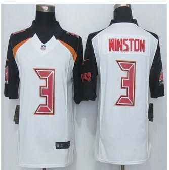 New Tampa Bay Buccaneers #3 Jameis Winston White Men's Stitched NFL New Limited Jersey
