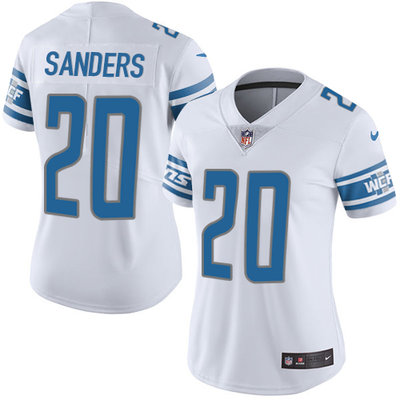Nike Lions #20 Barry Sanders White Women's Stitched NFL Vapor Untouchable Limited Jersey Nike Lions #20 Barry Sanders White Women's Stitched NFL Vapor Untouchable Limited Jersey