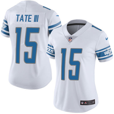 Nike Lions #15 Golden Tate III White Women's Stitched NFL Limited Jersey Nike Lions #15 Golden Tate III White Women's Stitched NFL Limited Jersey