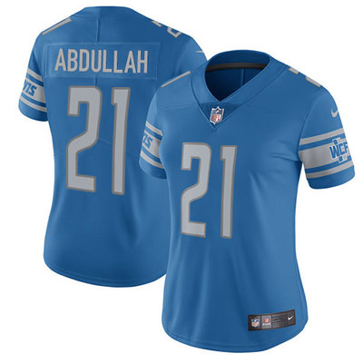 Nike Lions #21 Ameer Abdullah Light Blue Team Color Women's Stitched NFL Limited Jersey Nike Lions #21 Ameer Abdullah Light Blue Team Color Women's Stitched NFL Limited Jersey