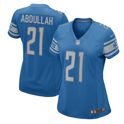 Nike Lions #21 Ameer Abdullah Light Blue Team Color Women's Stitched NFL Elite Jersey Nike Lions #21 Ameer Abdullah Light Blue Team Color Women's Stitched NFL Elite Jersey