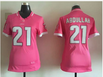 Women Nike Lions #21 Ameer Abdullah Pink Stitched NFL Elite Bubble Gum Jersey