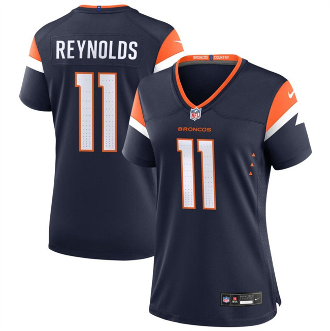 Women's Denver Broncos #11 Josh Reynolds Navy 2024 Alternate Stitched Jersey(Run Small) Women's Denver Broncos #11 Josh Reynolds Navy 2024 Alternate Stitched Jersey(Run Small)