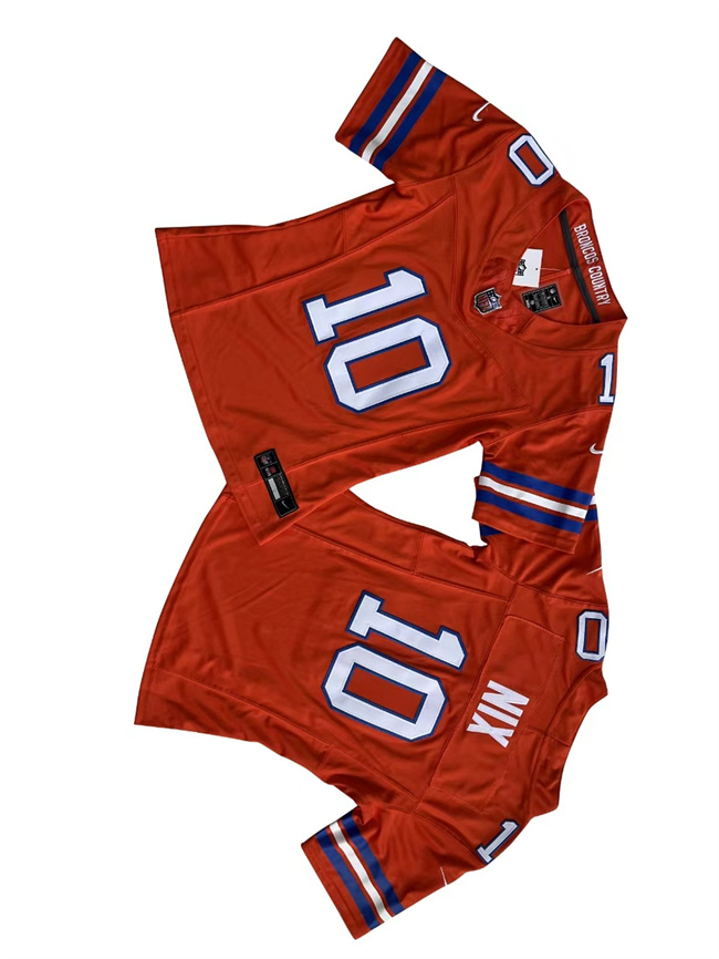 Women's Denver Broncos #10 Bo Nix Orange 2024 F.U.S.E Throwback Stitched Jersey(Run Small) Women's Denver Broncos #10 Bo Nix Orange 2024 F.U.S.E Throwback Stitched Jersey(Run Small)