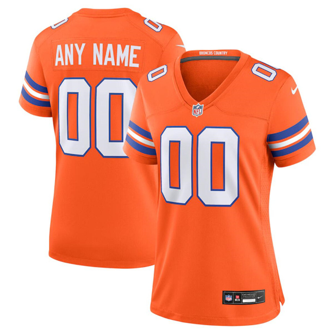 Women's Denver Broncos Active Player Custom Orange Mile High Collection 1977 Throwback Stitched Jersey(Run Small) Women's Denver Broncos Active Player Custom Orange Mile High Collection 1977 Throwback Stitched Jersey(Run Small)