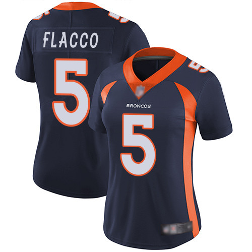 Broncos #5 Joe Flacco Blue Alternate Women's Stitched Football Vapor Untouchable Limited Jersey Broncos #5 Joe Flacco Blue Alternate Women's Stitched Football Vapor Untouchable Limited Jersey