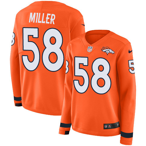 Nike Broncos #58 Von Miller Orange Team Color Women's Stitched NFL Nike Broncos #58 Von Miller Orange Team Color Women's Stitched NFL