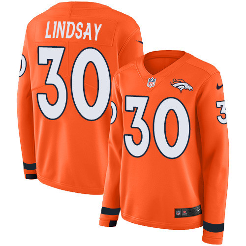 Nike Broncos #30 Phillip Lindsay Orange Team Color Women's Nike Broncos #30 Phillip Lindsay Orange Team Color Women's