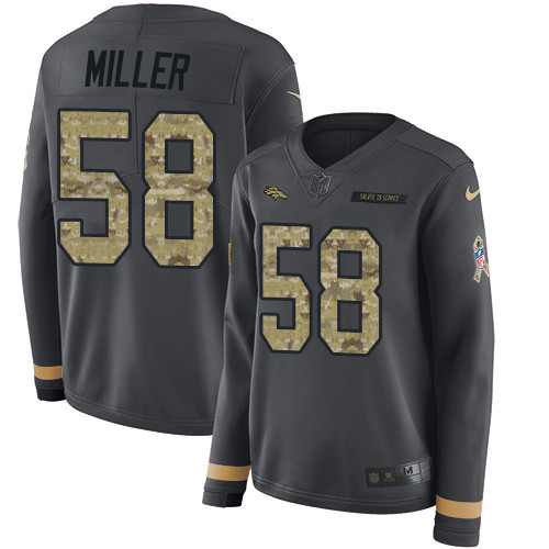 Nike Broncos #58 Von Miller Anthracite Salute to Service Nike Broncos #58 Von Miller Anthracite Salute to Service