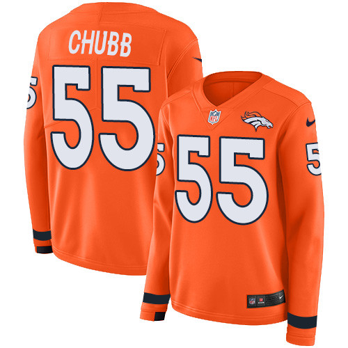 Nike Broncos #55 Bradley Chubb Orange Team Color Women's Nike Broncos #55 Bradley Chubb Orange Team Color Women's