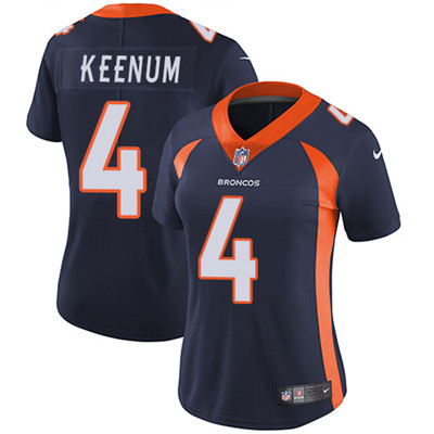 Nike Broncos #4 Case Keenum Blue Alternate Women's Stitched NFL Vapor Untouchable Limited Jersey Nike Broncos #4 Case Keenum Blue Alternate Women's Stitched NFL Vapor Untouchable Limited Jersey