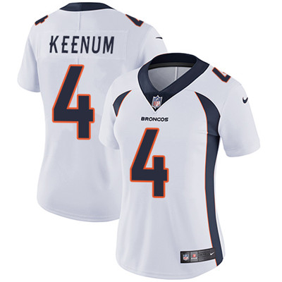 Nike Broncos #4 Case Keenum White Women's Stitched NFL Vapor Untouchable Limited Jersey Nike Broncos #4 Case Keenum White Women's Stitched NFL Vapor Untouchable Limited Jersey